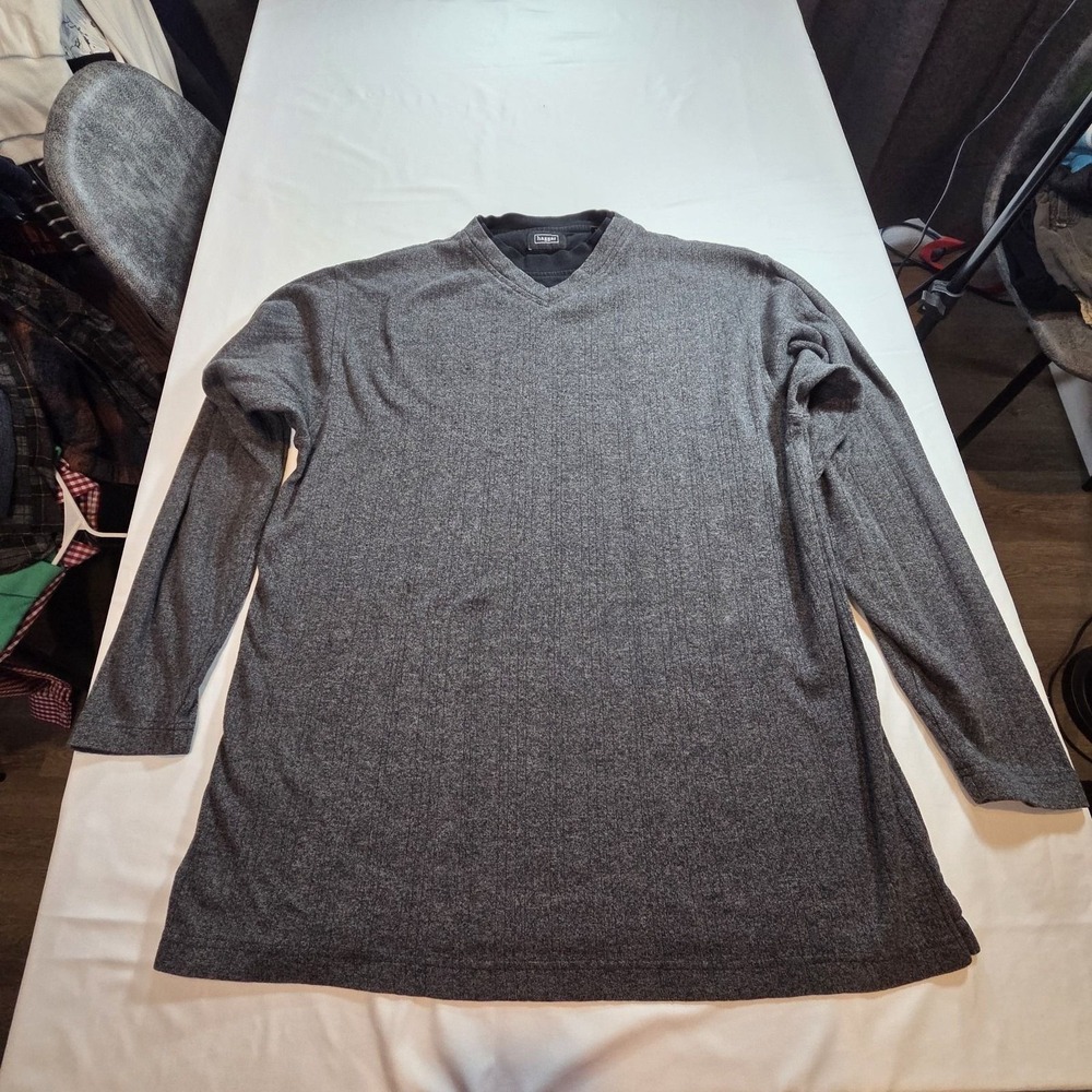 Men's Haggar Large Gray Lined Sweater